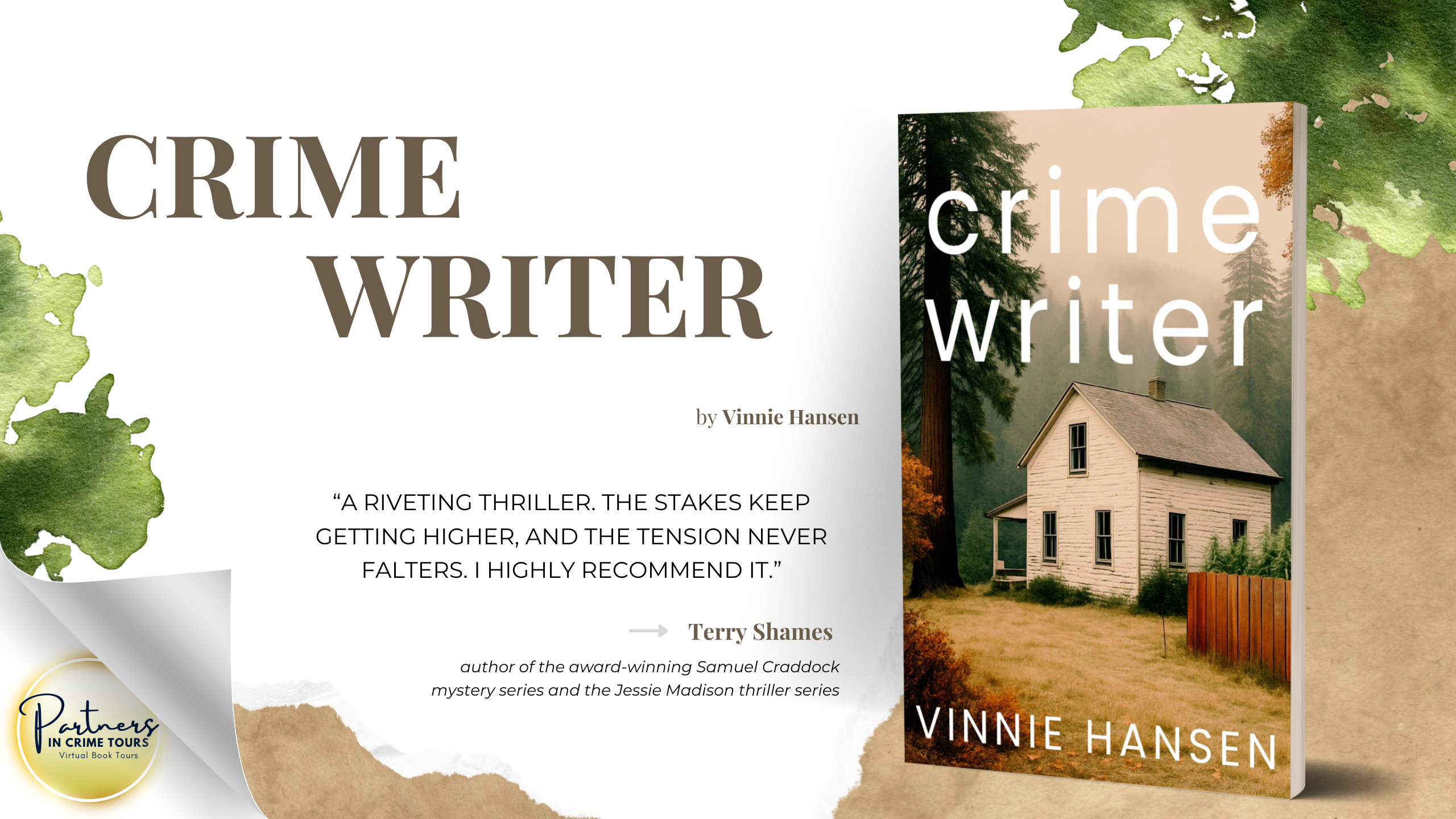 Crime Writer by Vinnie Hansen Banner