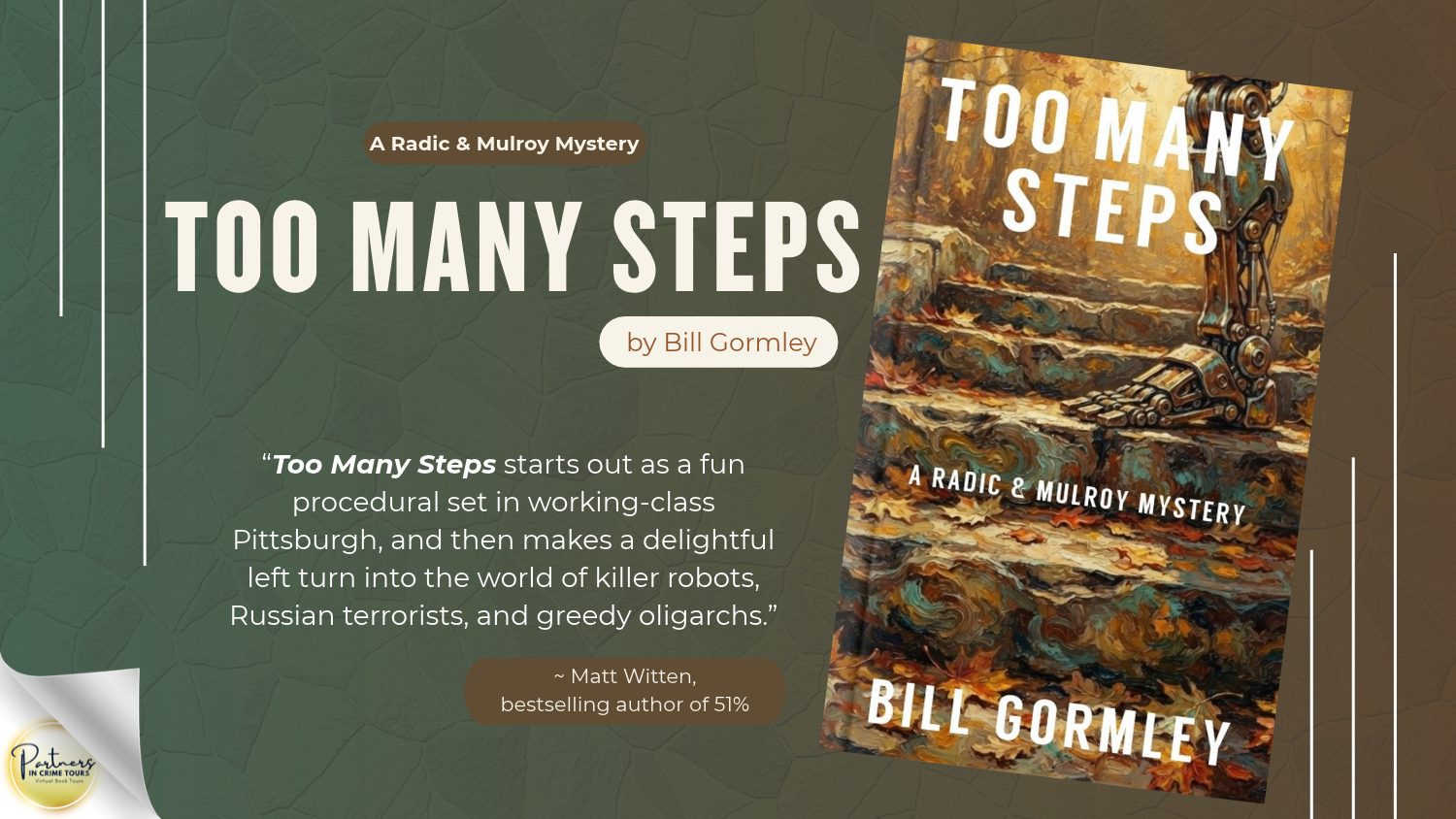 Too Many Steps by Bill Gormley Banner